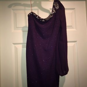 Sequin Hearts Purple Cocktail Dress